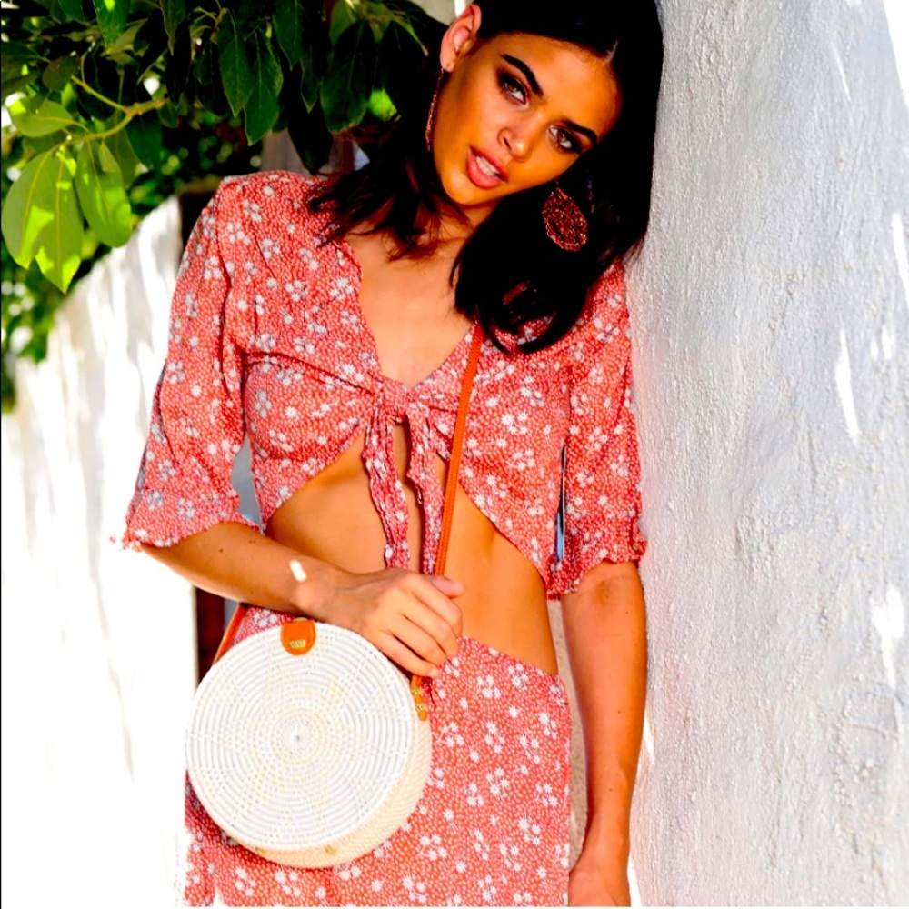 💛Brand new !!! White straw bag 💛